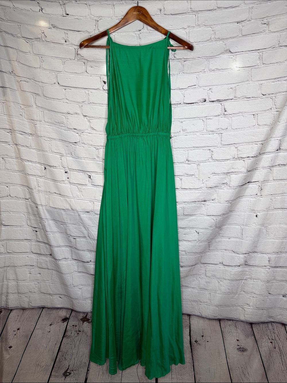 Jets Australia Green Sleeveless Maxi Dress Size Excellent Condition